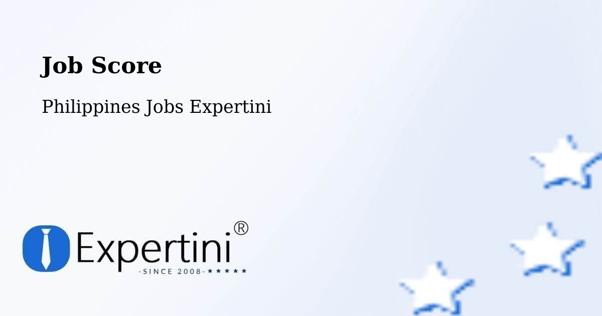Job Score & Job Description Score Tool – Merida - Philippines Jobs Expertini